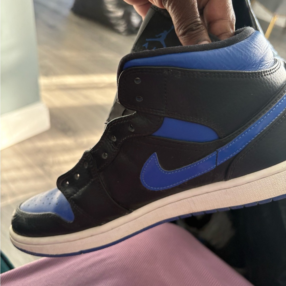 Nike Men's Black and Blue Sneakers
